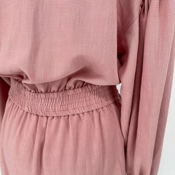 C/Meo Collective Womens Zip Clean Slate Long Sleeve Mini Dress Pink Medium NWT - Picture 8 of 10